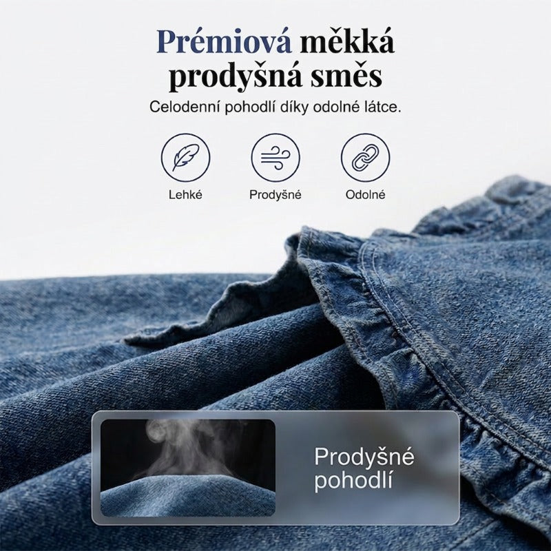 🔥49% KEDVEZMÉNY｜Női farmerdzseki zár nélkül｜Fodros, könnyű anyag, könnyen rétegezhető